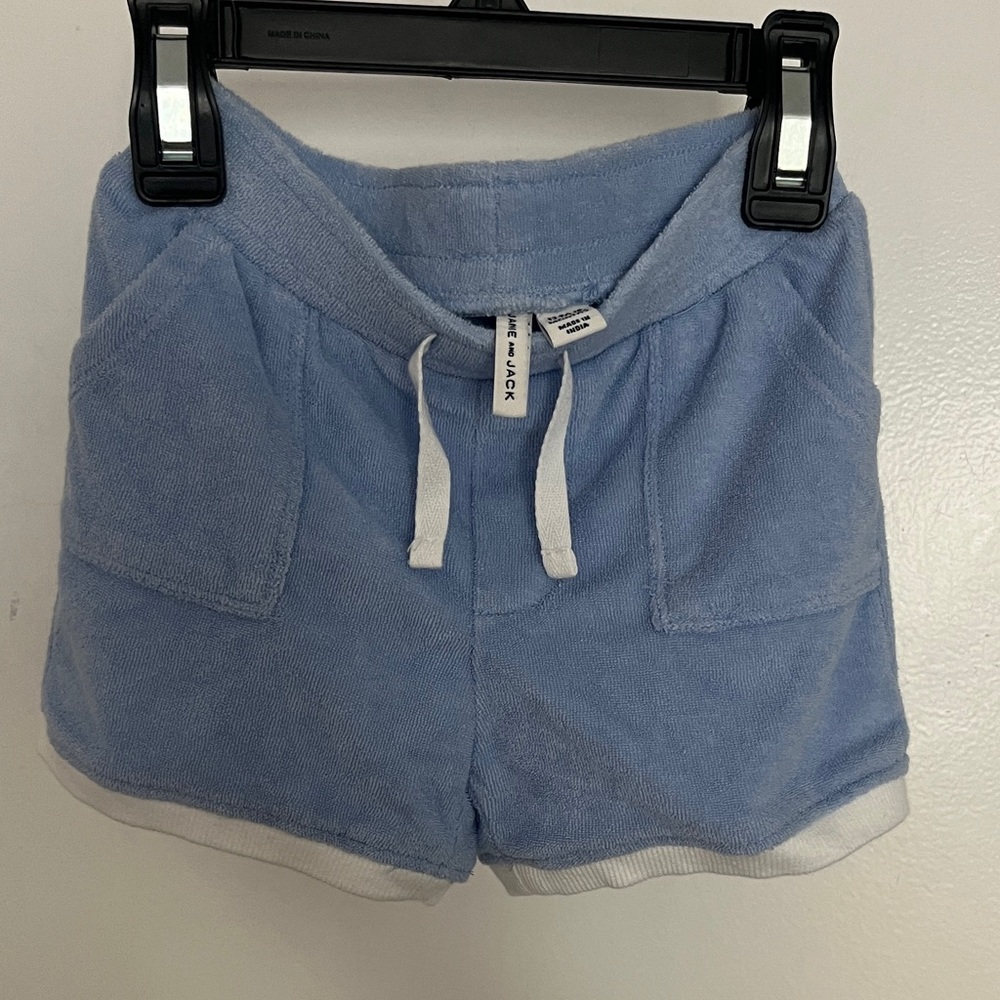 Janie and Jack Light Blue Terry Drawstring Shorts